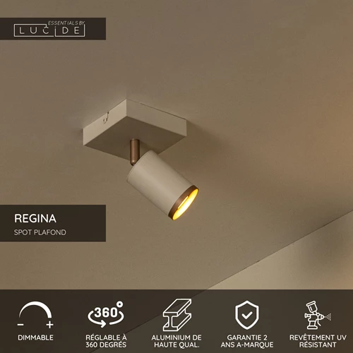 Lucide REGINA - Spot plafond - 1xGU10 - Taupe | Essential - USP